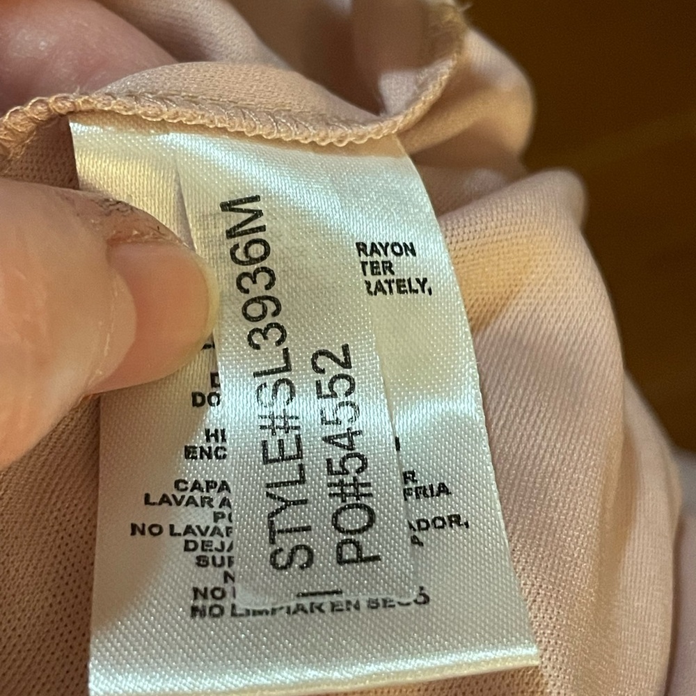 SLNY Special Occasion Dress faded rose pink sleeveless with cape Sequins size 16 - Picture 12 of 16